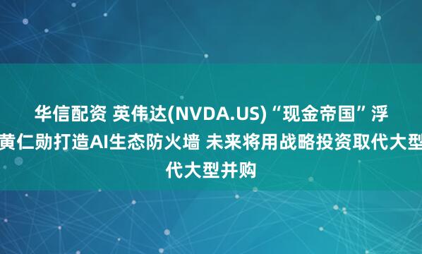 华信配资 英伟达(NVDA.US)“现金帝国”浮现：黄仁勋打造AI生态防火墙 未来将用战略投资取代大型并购